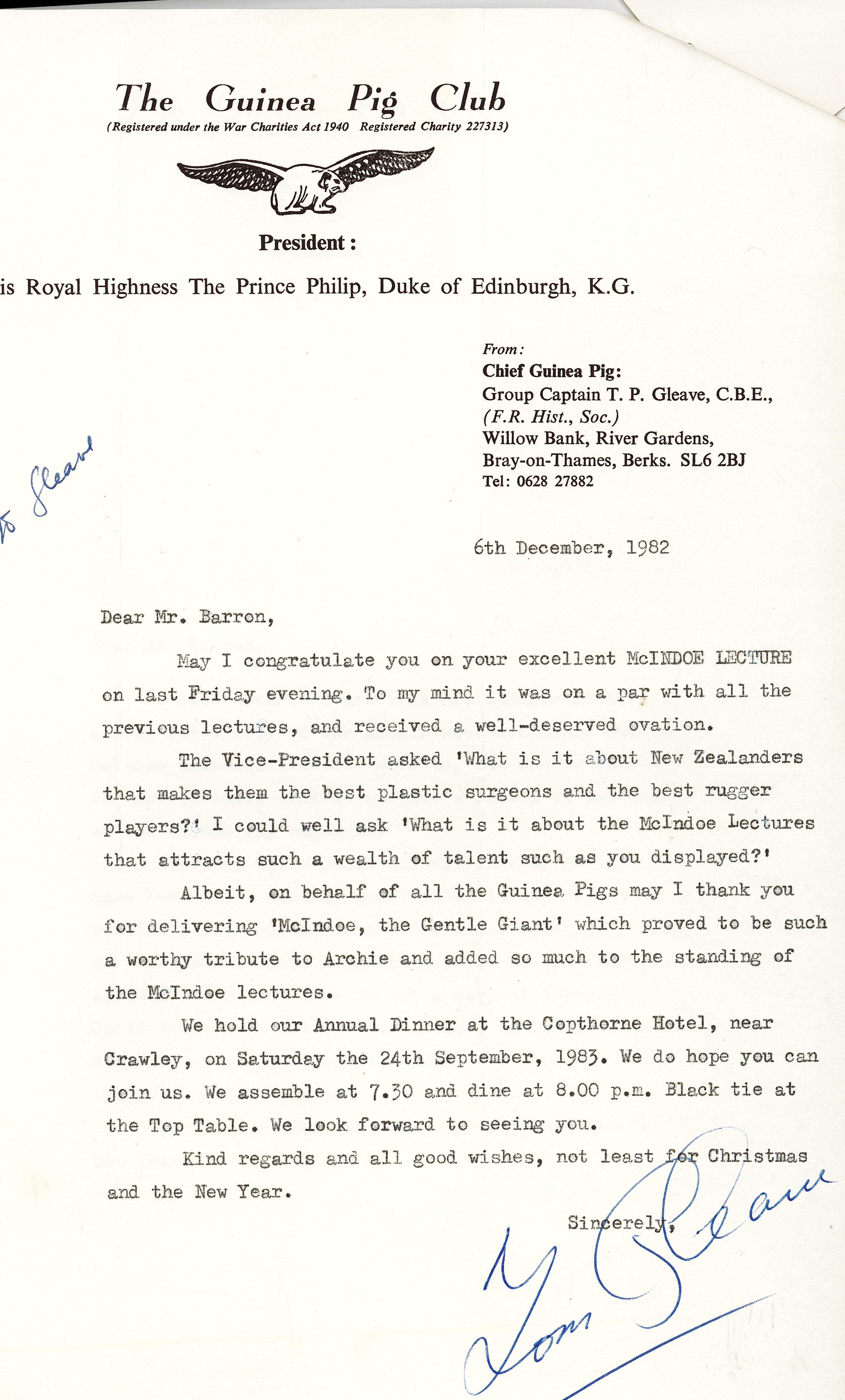 Guinea Barron letter